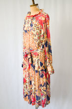 画像をギャラリービューアに読み込む, 50s-60s hand made silk dress salamandra