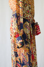 画像をギャラリービューアに読み込む, 50s-60s hand made silk dress salamandra