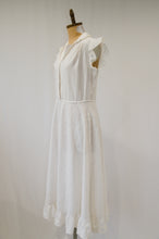 画像をギャラリービューアに読み込む, 80s vintage frill cotton dress